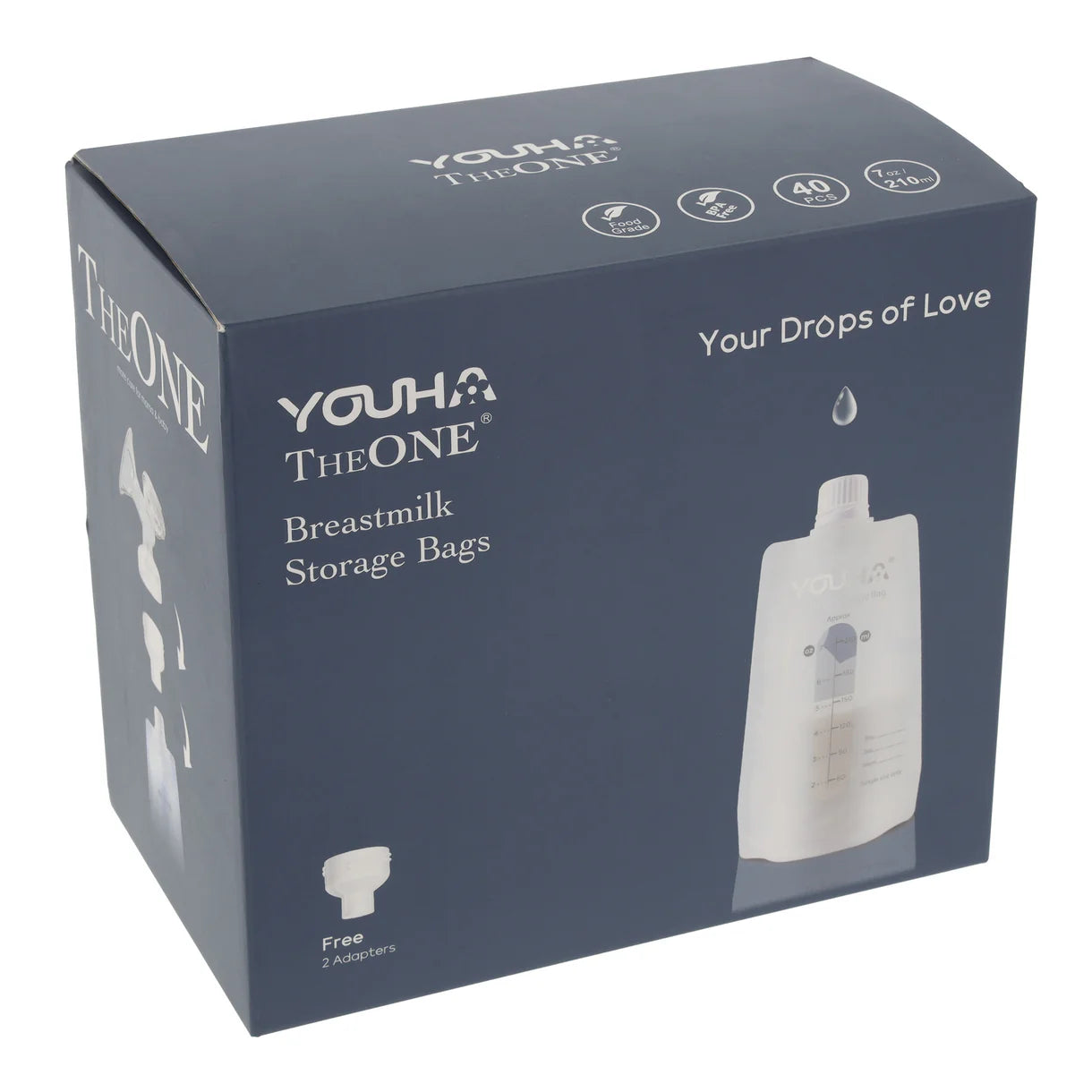 Moedermelk bewaarzakjes met afsluitdop (40 stuks)