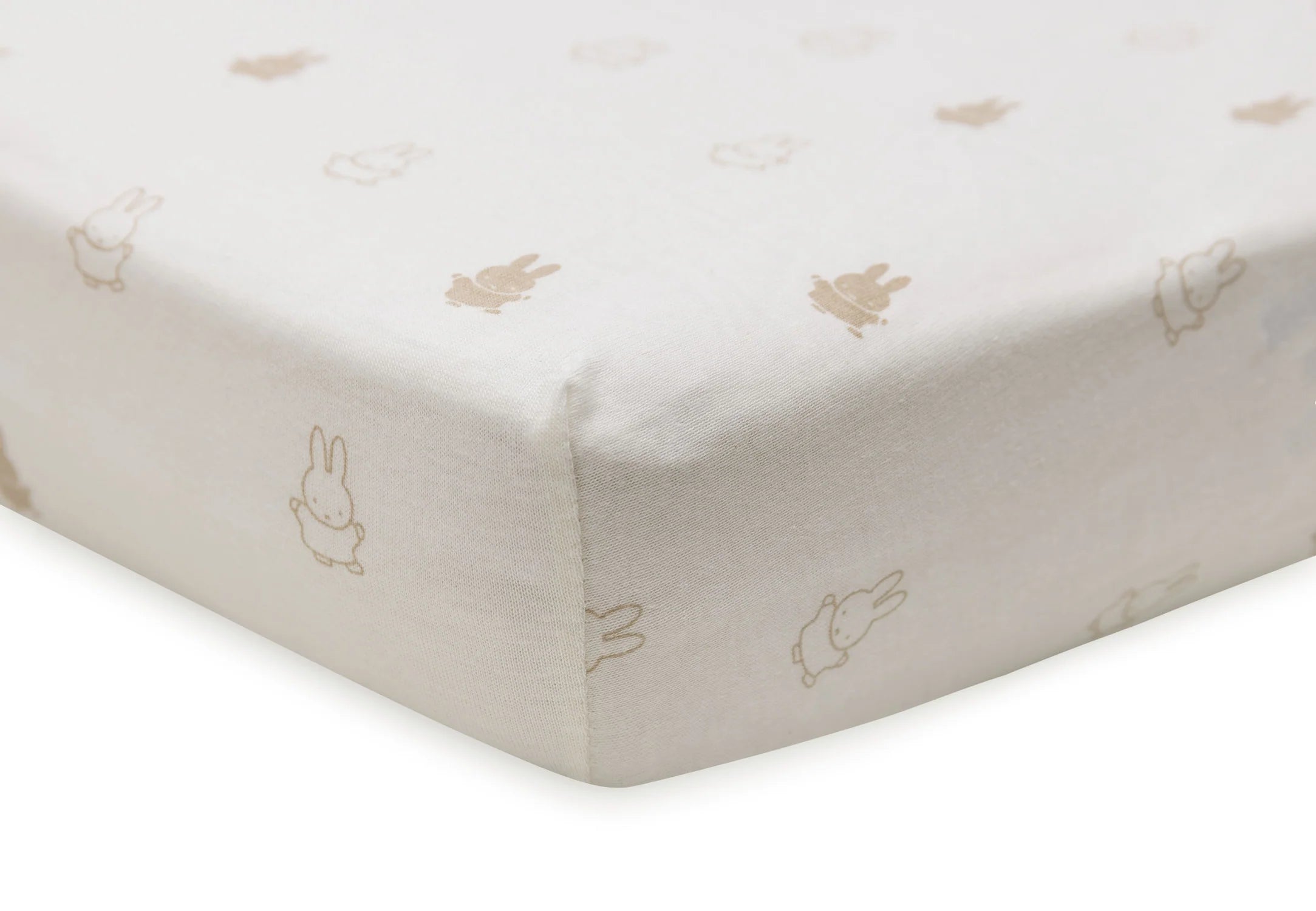 Hoeslaken Ledikant Jersey 60x120cm Happy Miffy - Nougat