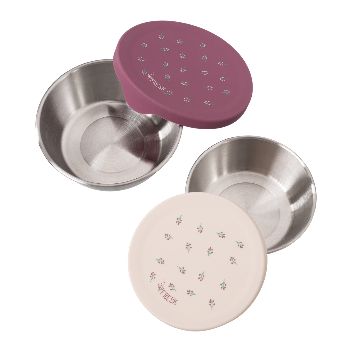 RVS snackboxjes, set van 2 - Berries