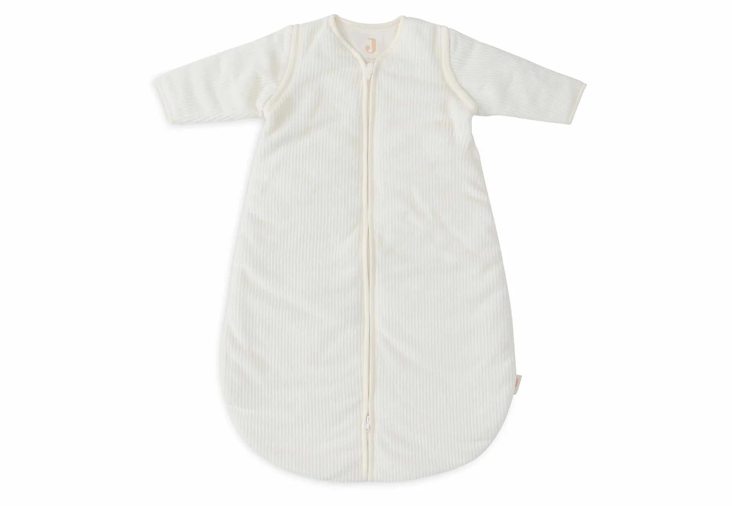 Baby Slaapzak met Afritsbare Mouw 60 cm - Rib - Ivory
