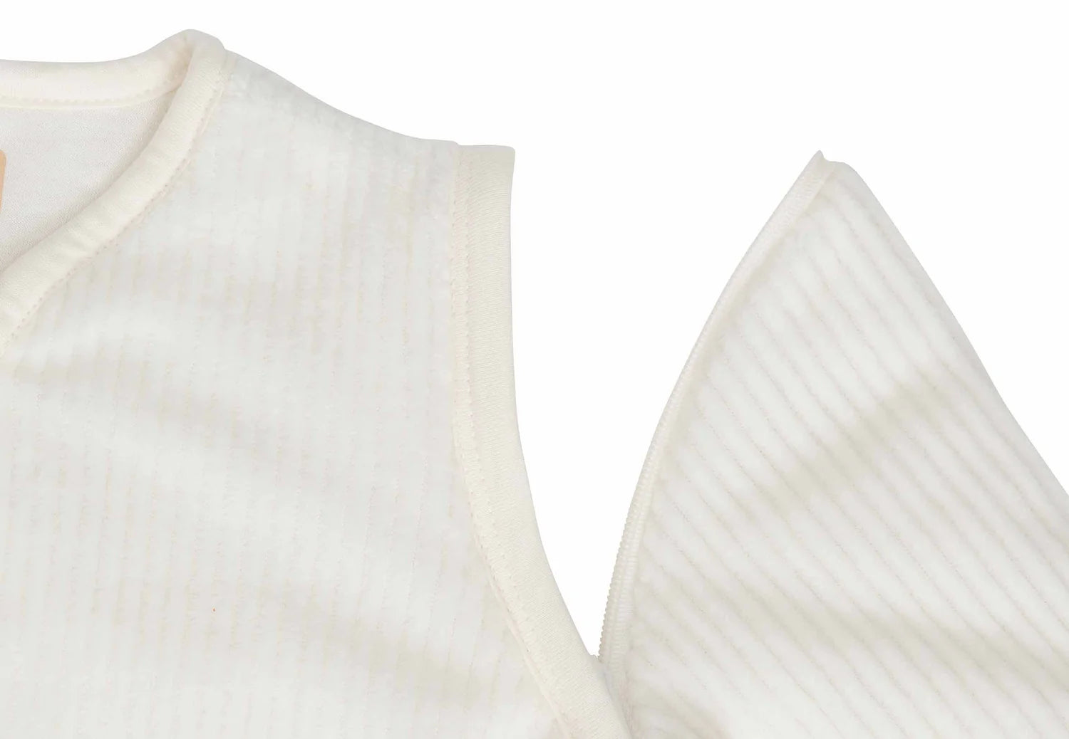 Baby Slaapzak met Afritsbare Mouw 60 cm - Rib - Ivory