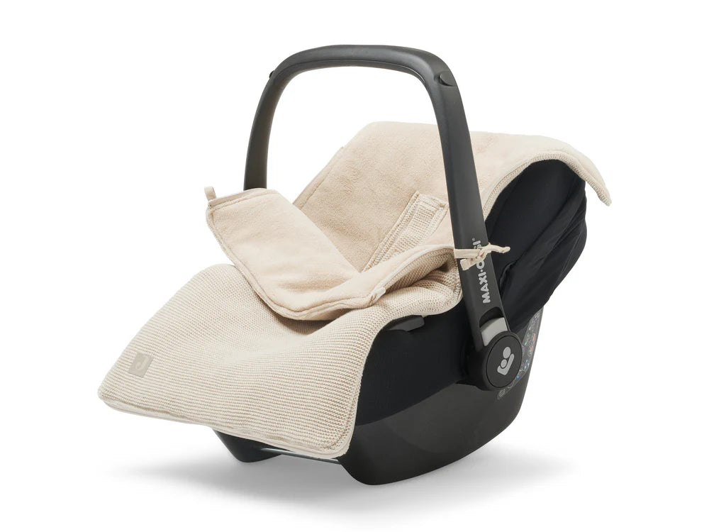 Voetenzak voor Autostoel Kinderwagen - Basic Knit - Nougat