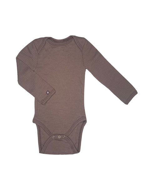 Merino wollen romper - Rose Brown - Small Stuff