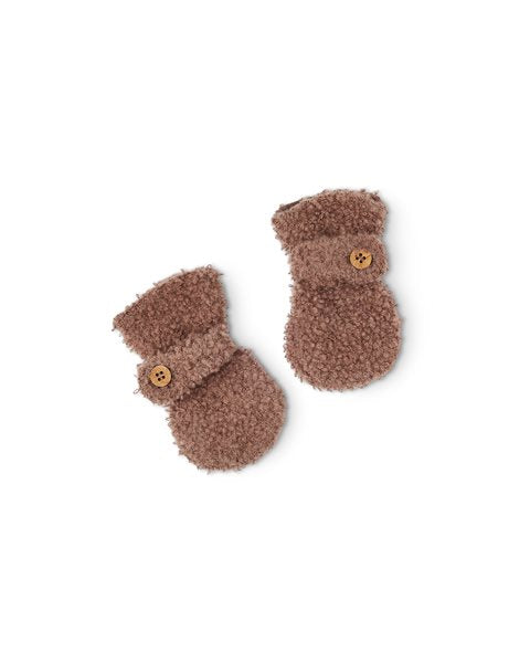Handschoenen - Merino wol- Boucle- Rose brown
