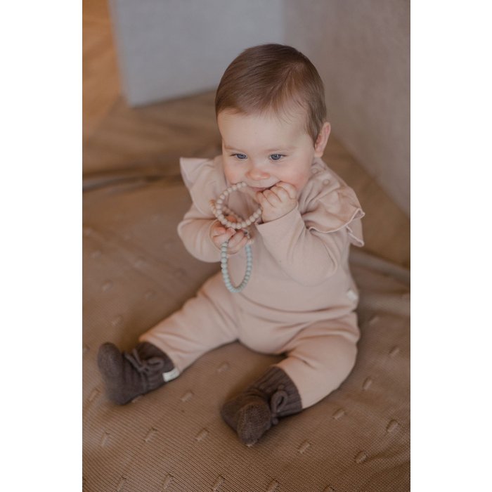 Merino Wol Baby Slofjes - Mokka