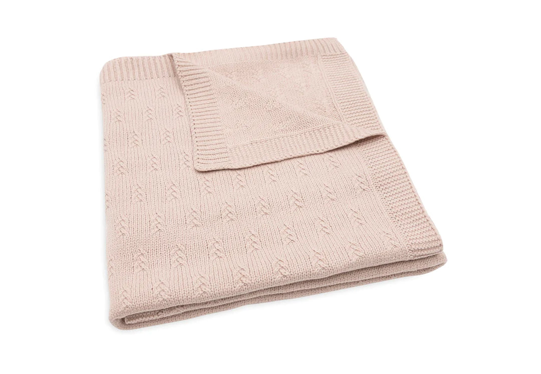 Deken Ledikant 100x150cm Grain Knit - Wild Rose