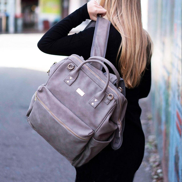 Isoki Luiertas Byron Backpack - Toorak Stone Grey Grijs