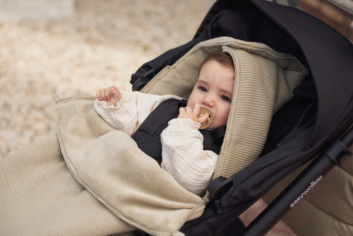 Voetenzak voor Autostoel Kinderwagen - Basic Knit - Olive Green