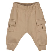 Cozy sweat cargo broek- beige- Musli