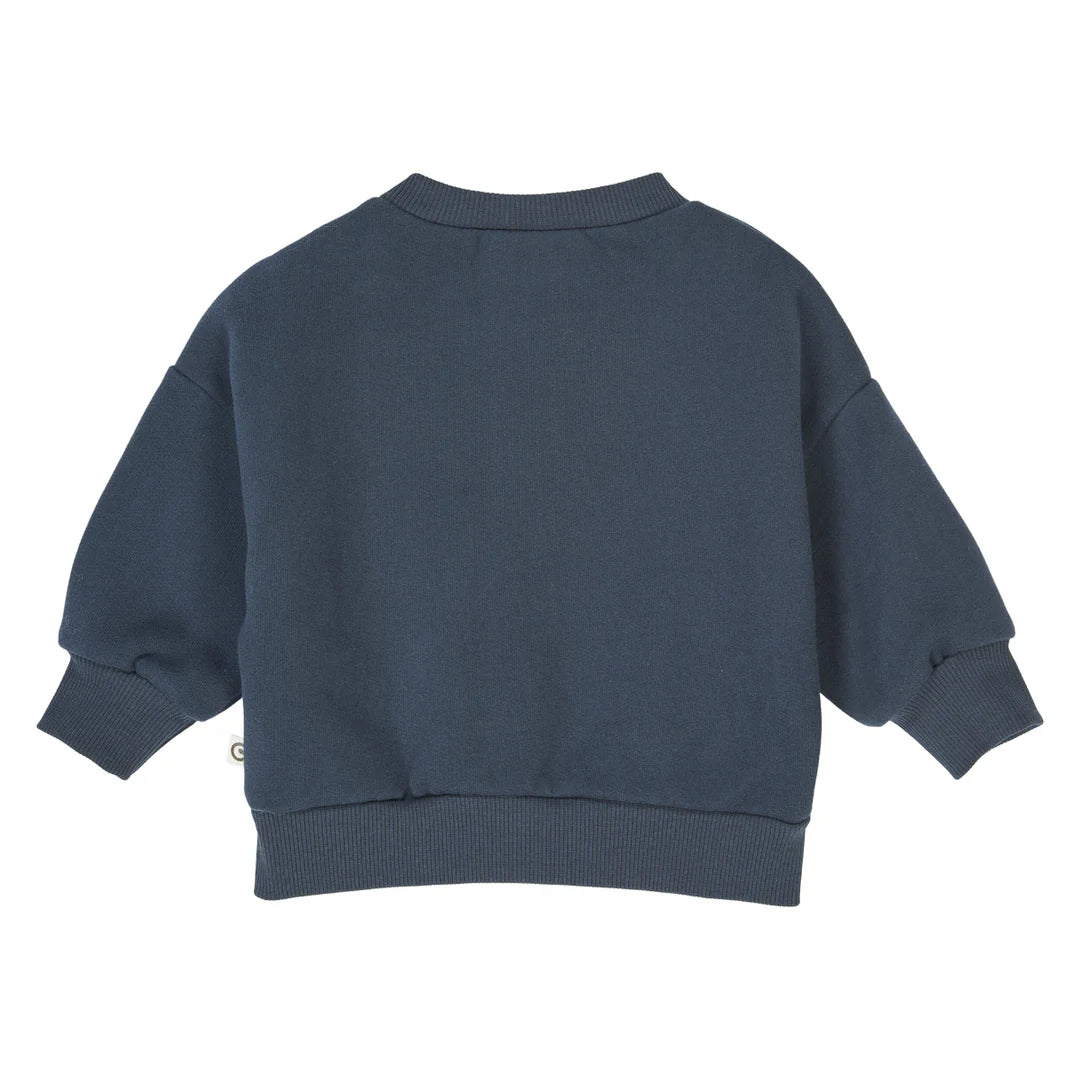 Sweatshirt met zak- nachtblauw- Musli