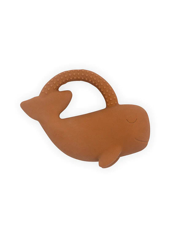 Bijtring Rubber Whale - Caramel