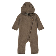 Merinowolfleece jumpsuit - Walnoot melange- Musli
