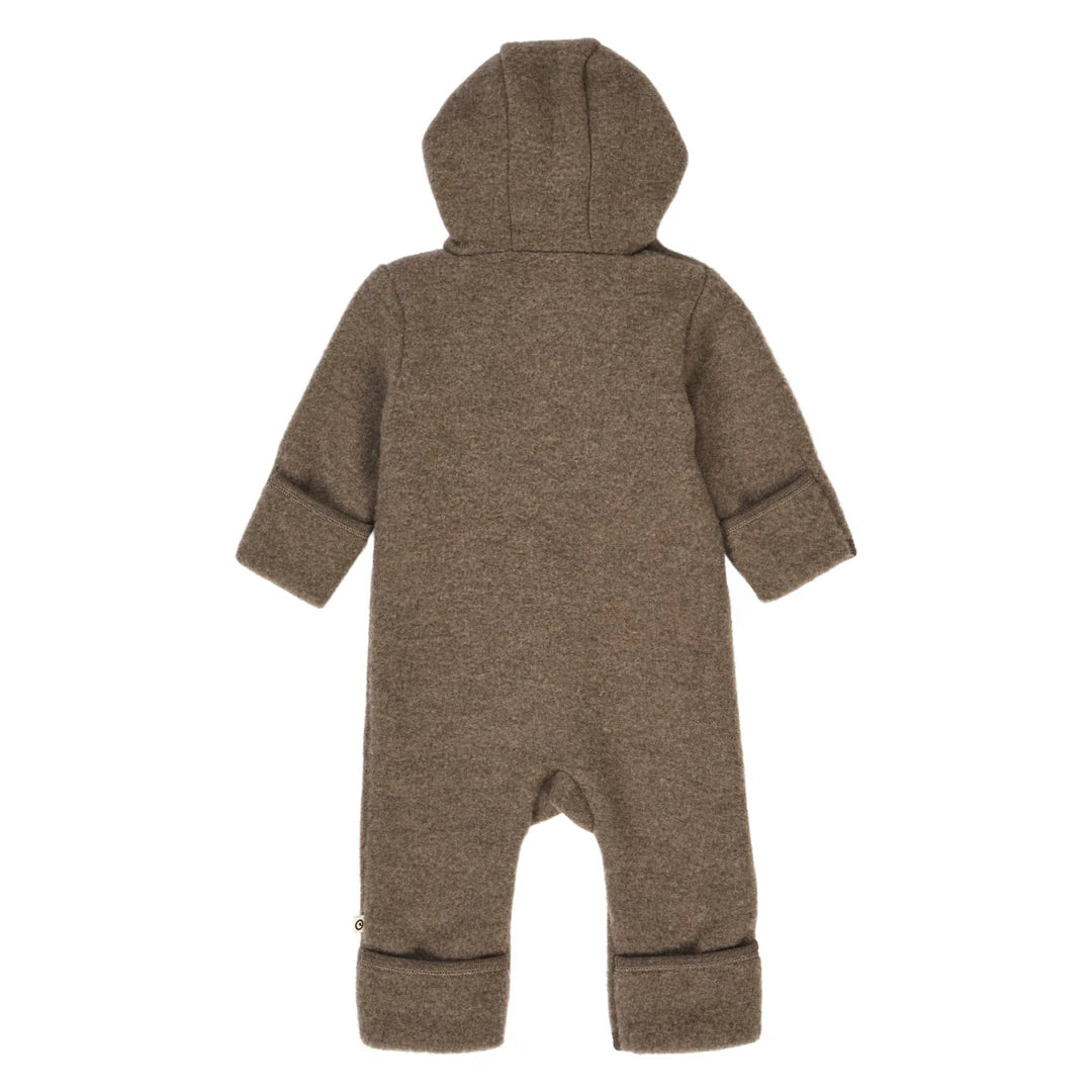 Merinowolfleece jumpsuit - Walnoot melange- Musli
