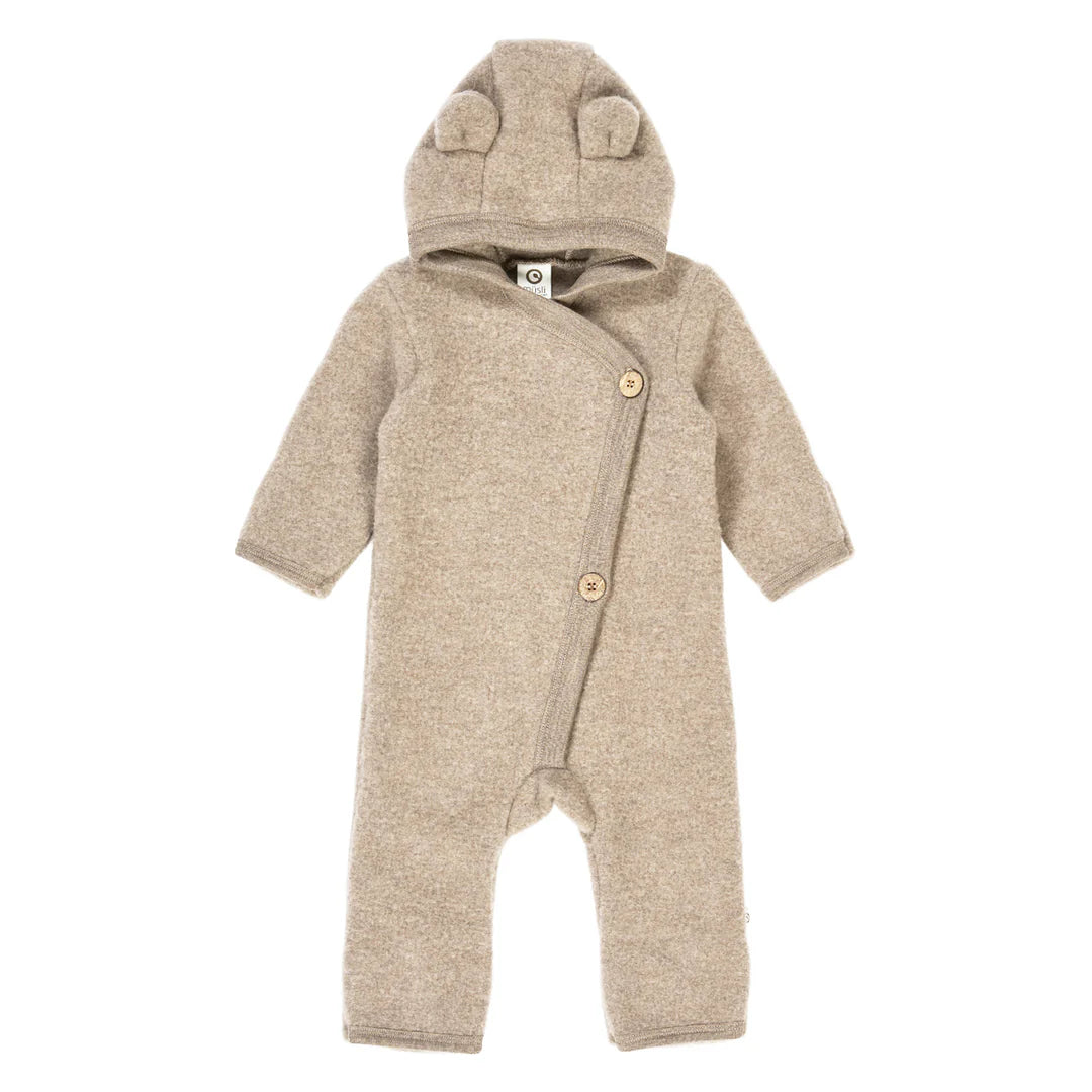 Merinowolfleece jumpsuit - Balsam melange- Musli