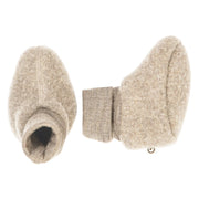 Wollen slofjes van merinowolfleece- Balsem melange