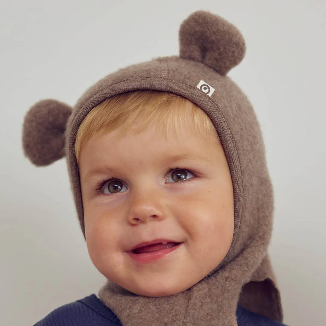 Wollen balaclava- walnoot melange