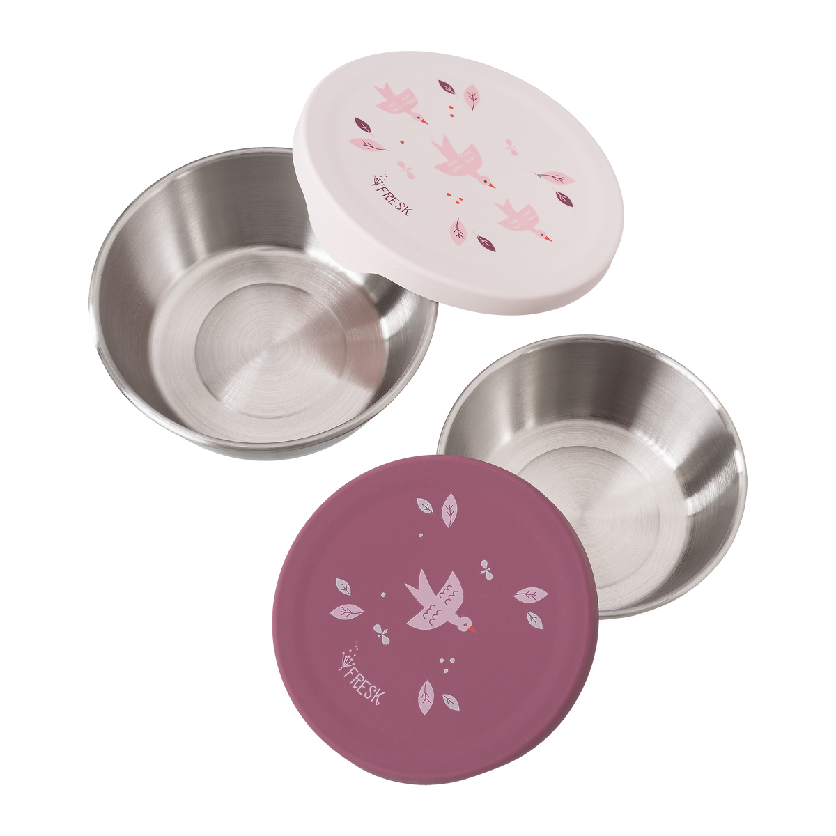 RVS snackboxjes, set van 2 - Swallow