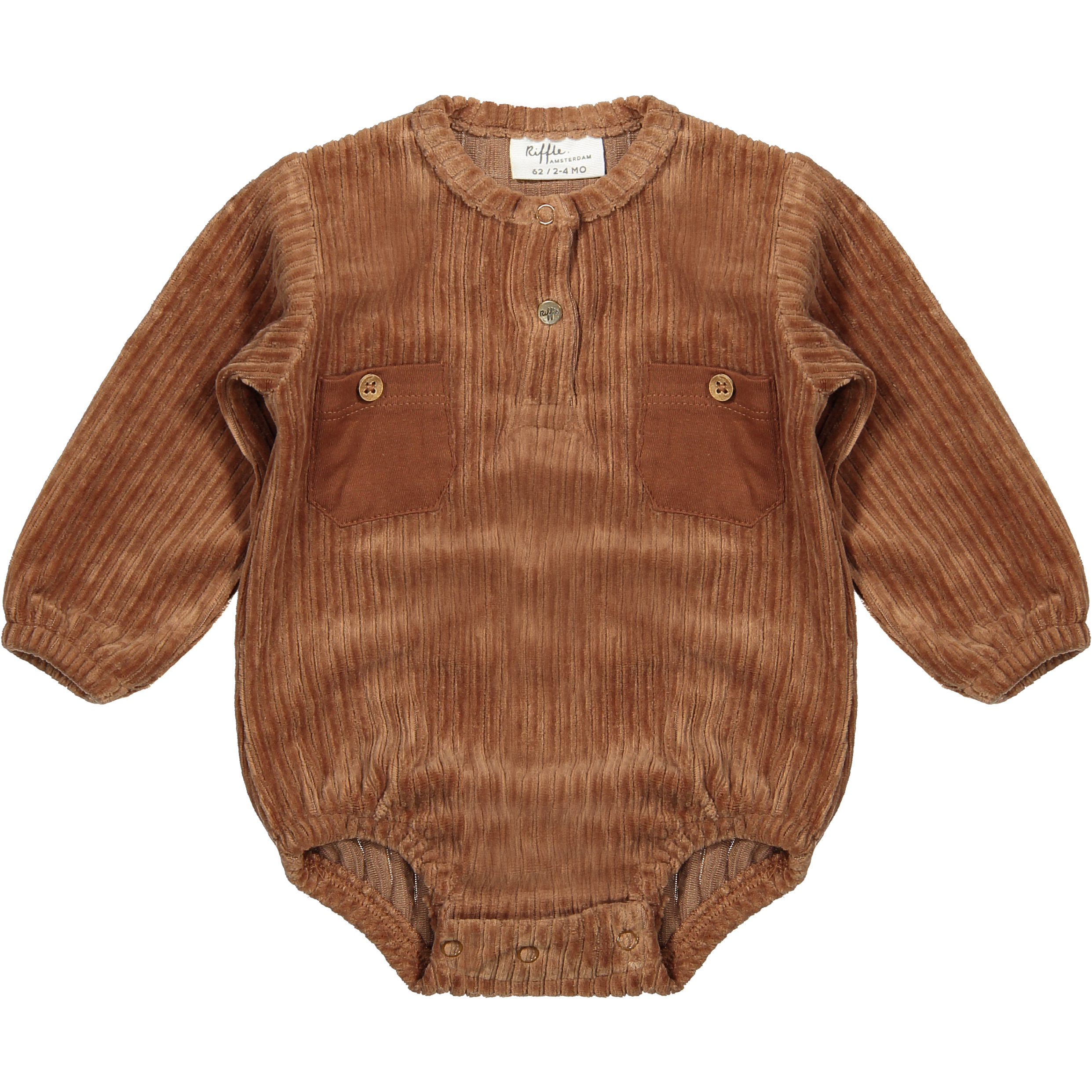 Romper Lewis Corduroy Rib Brown - Riffle Amsterdam