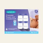 Bewaarpotjes voor moedermelk 4x160ml