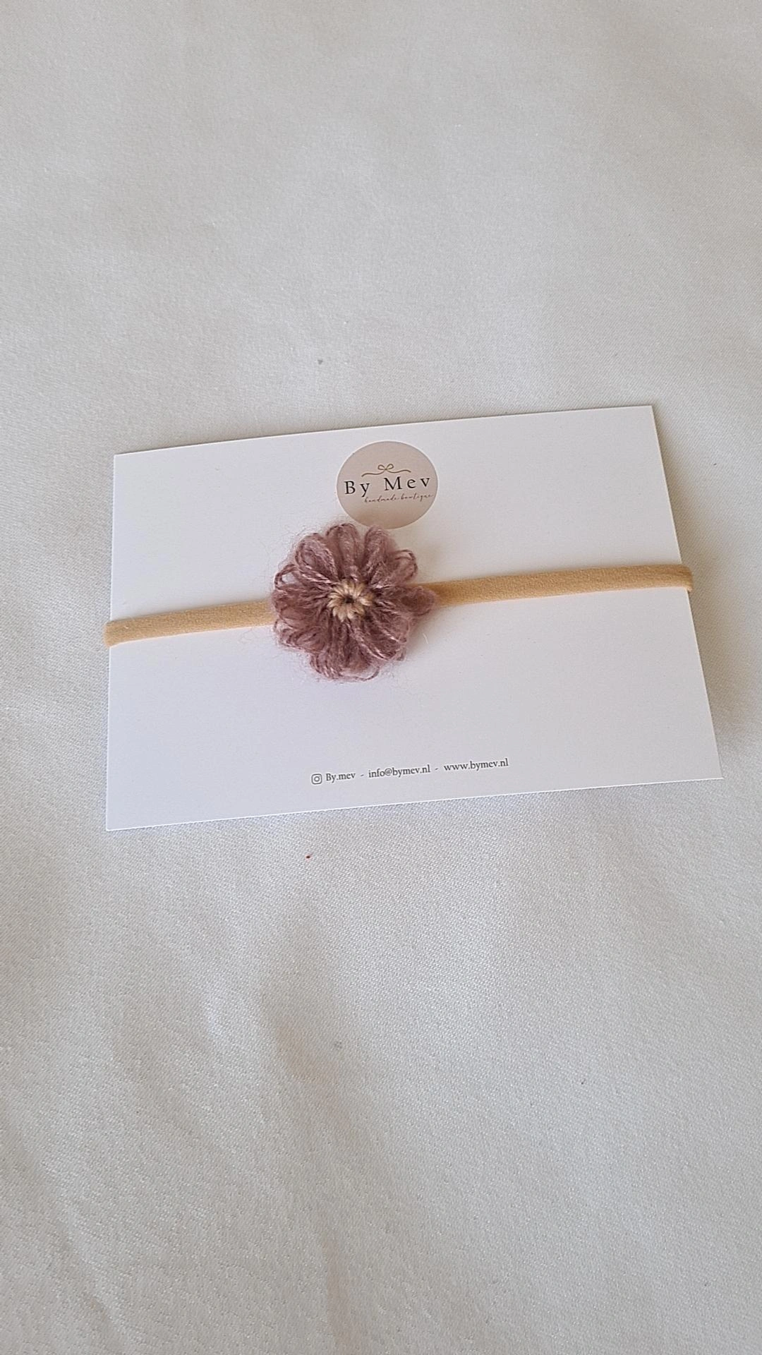 Newborn haarband - Wool Flower