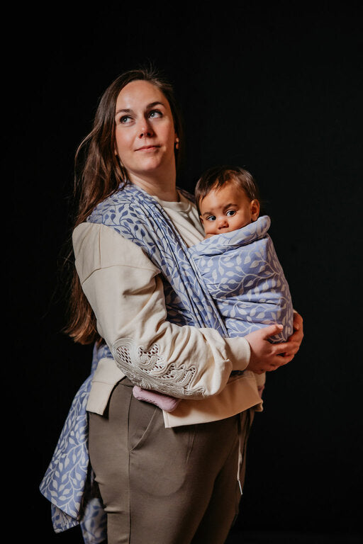 Geweven draagdoek - Floral - Lila