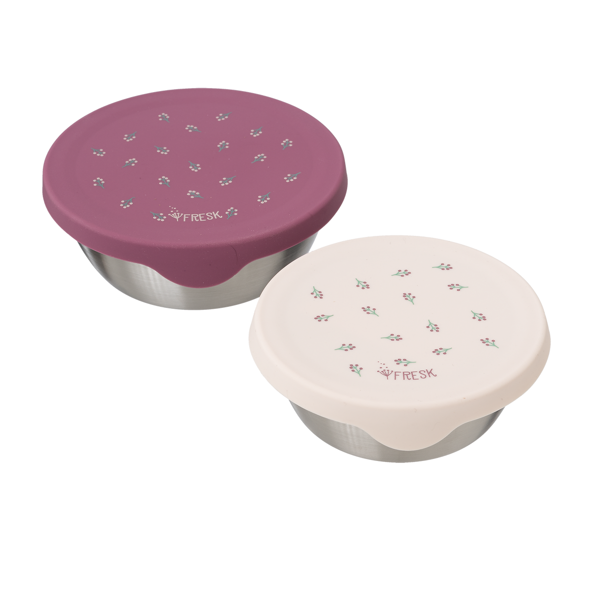 RVS snackboxjes, set van 2 - Berries