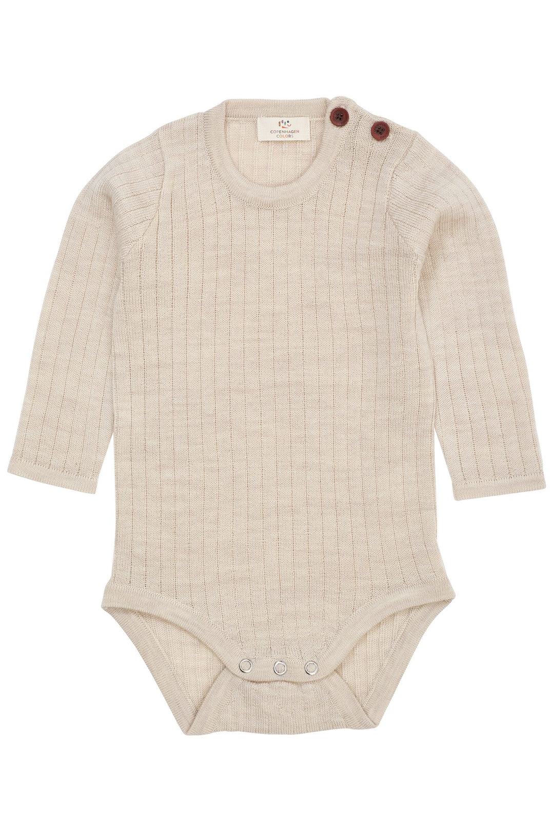 Merino wol romper - Pale cream melange