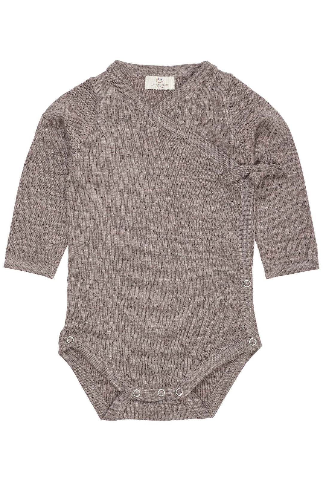 Merino wol overslagromper - Natural melange
