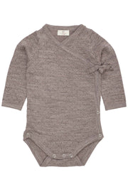Merino wol overslagromper - Natural melange