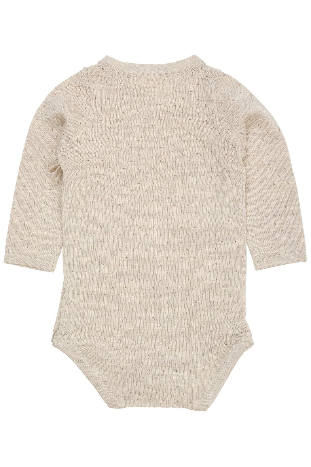 Merino wol overslagromper - Pale cream melange