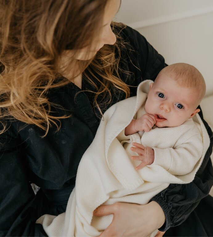 Merino wollen wiegdeken & omslagdeken - Wit - 70X90 CM