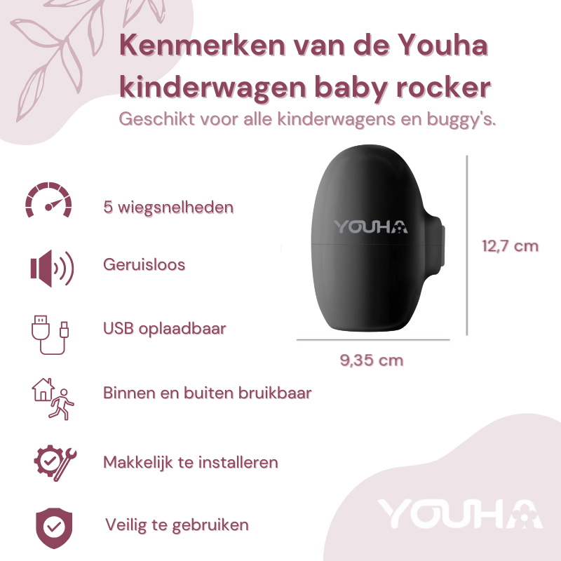 Youha kinderwagen rocker - Zwart
