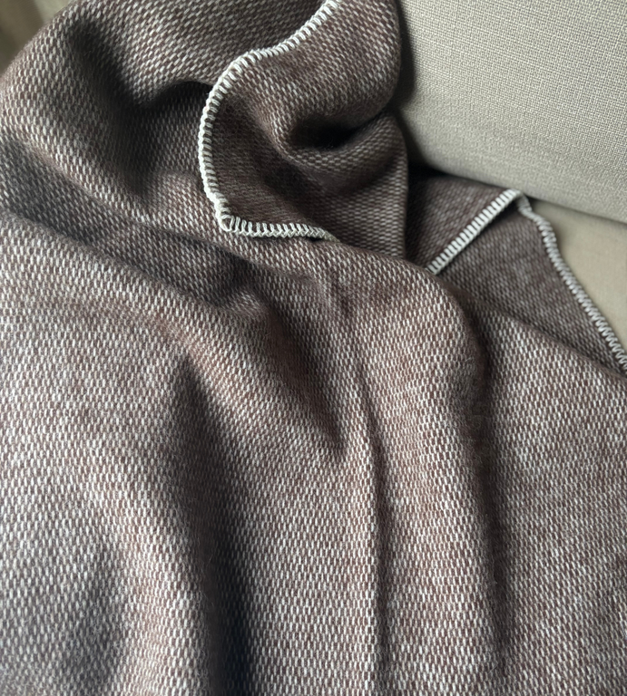 Ledikantdeken - Wol - Choco