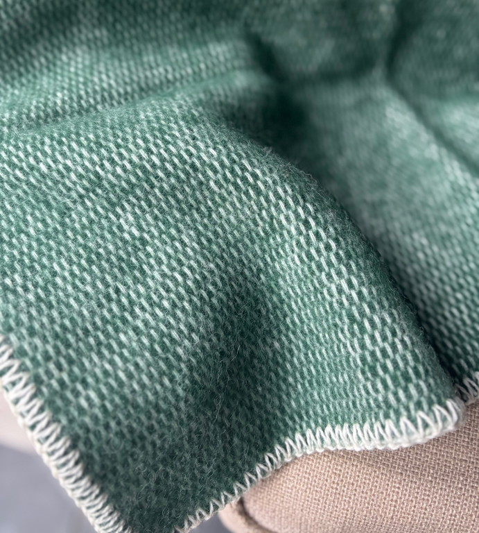 Ledikantdeken - Wol - Groen