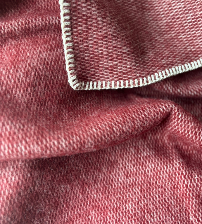 Ledikantdeken - Wol - Bordeaux