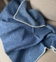 Wiegdeken - Wol - Marineblauw
