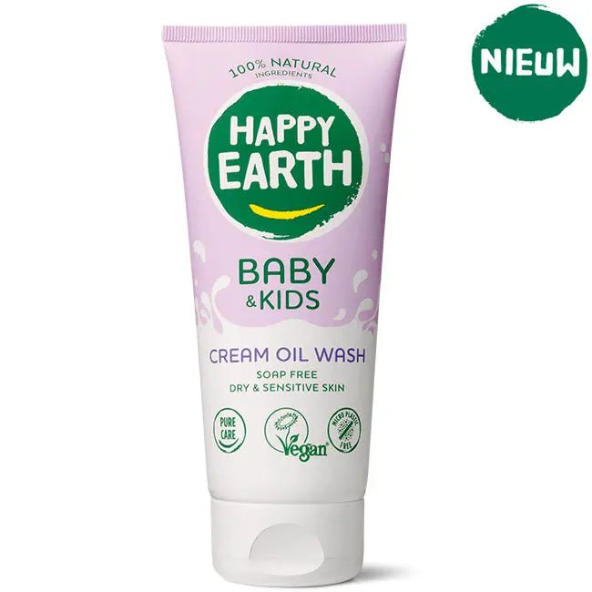 HAPPY EARTH Baby & Kids 100% Natuurlijke Crème Olie Wasgel Baby & Kids