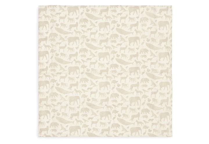 Hydrofiele Doek Small 70x70cm Animals - Nougat - 3 Stuks