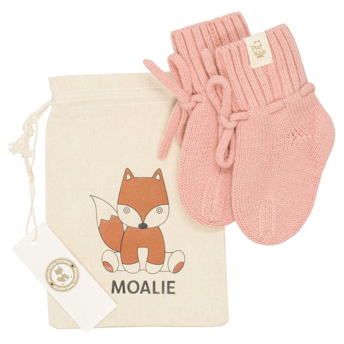 Merino Wol Baby Slofjes - Dusty Pink