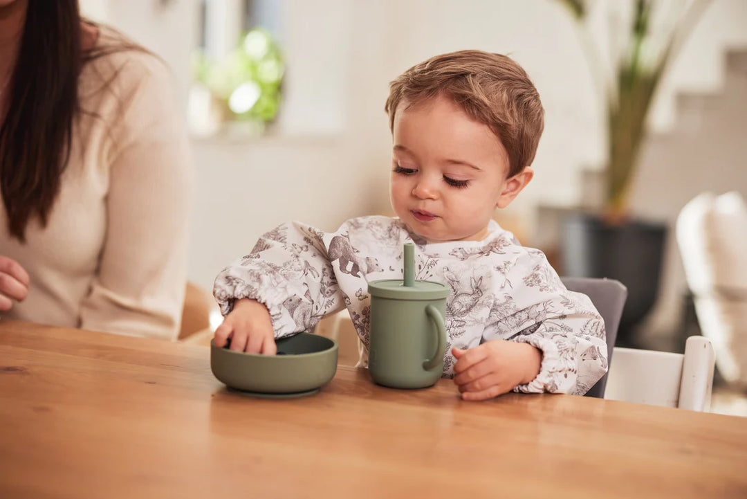 Drinkbeker Met Rietje Siliconen - Storm Grey