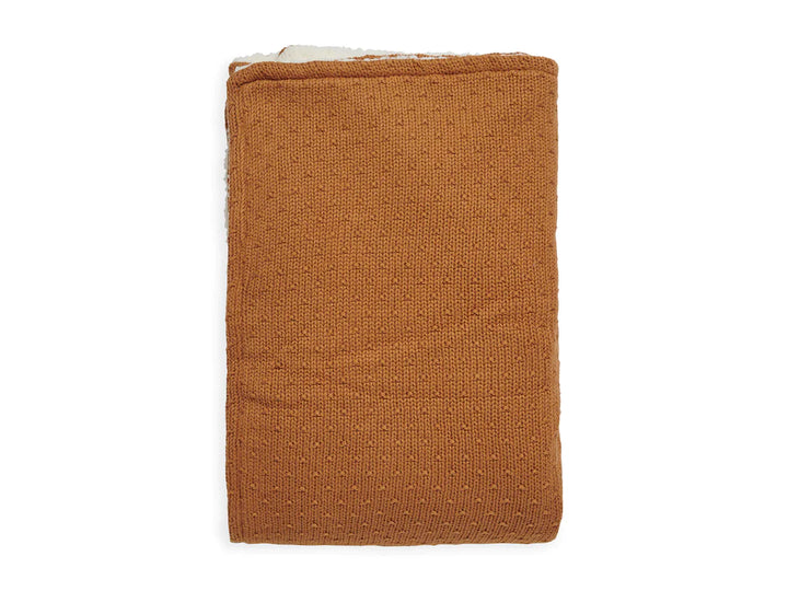 Deken Wieg 75x100cm Teddy Bliss Knit - Caramel