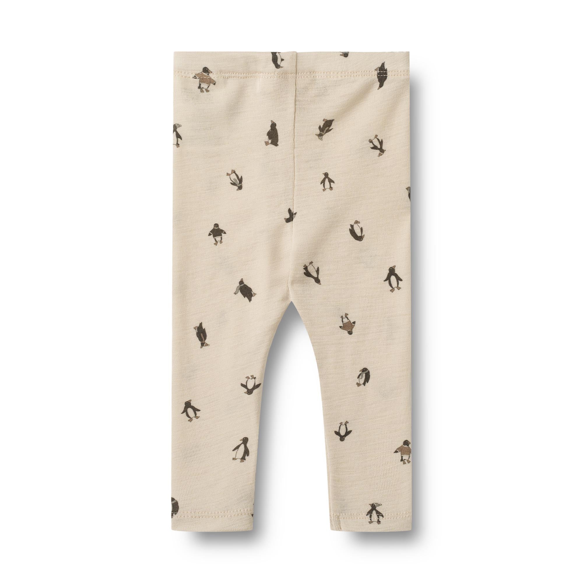 Wollen legging- pinguins