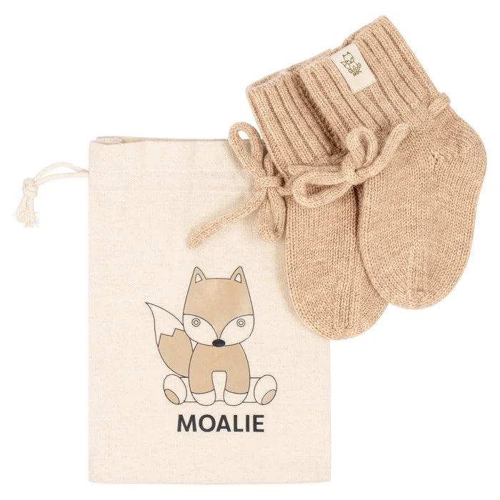 Merino Wol Baby Slofjes - Beige