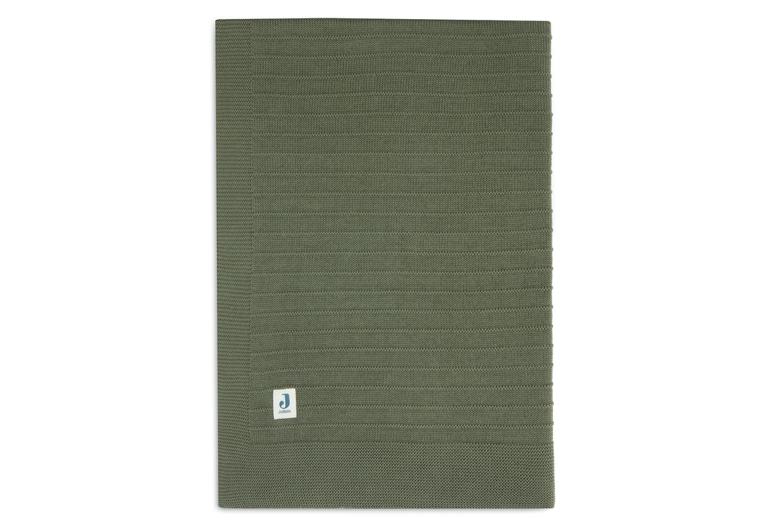 Deken Wieg 70x100cm Pure Knit - Leaf Green - GOTS