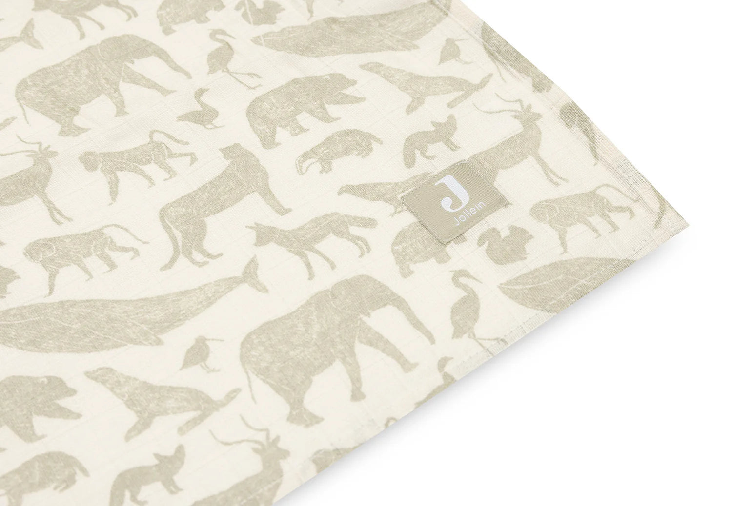 Hydrofiele Doek Large 115x115cm Animals - Nougat - 2 Stuks