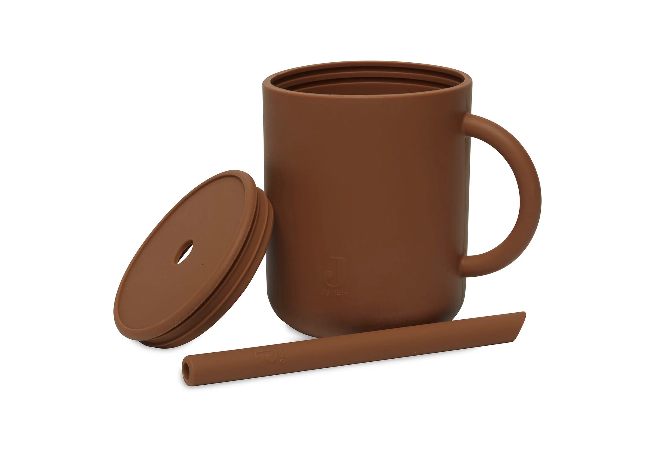 Drinkbeker Met Rietje Siliconen - Caramel
