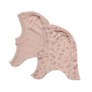 2 wollen bacalava musten- Lila bloemen