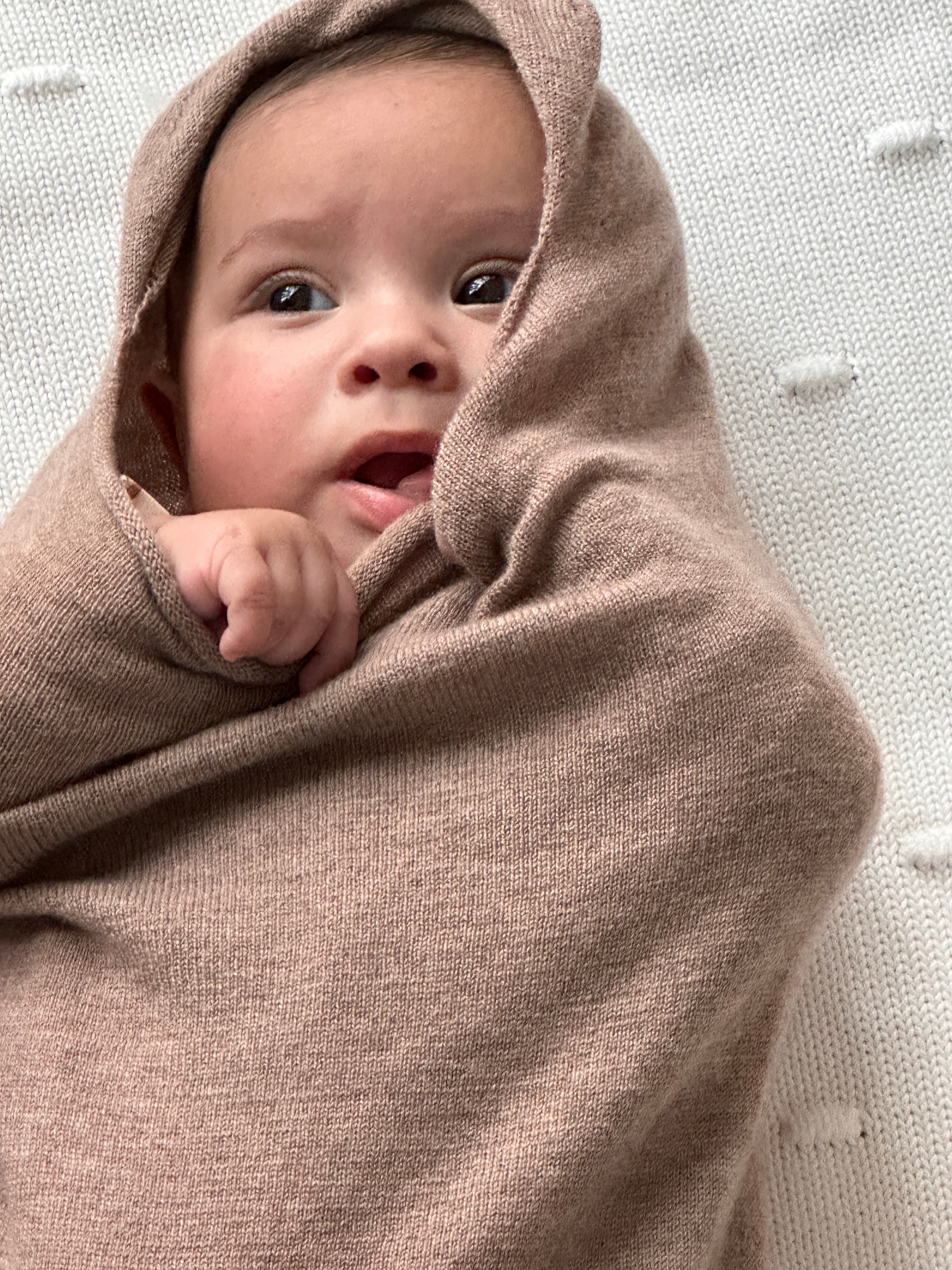 Merinowol Snuggle Cocoon/ Omslagdoek | Clay