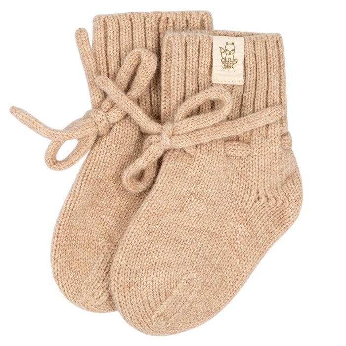 Merino Wol Baby Slofjes - Beige