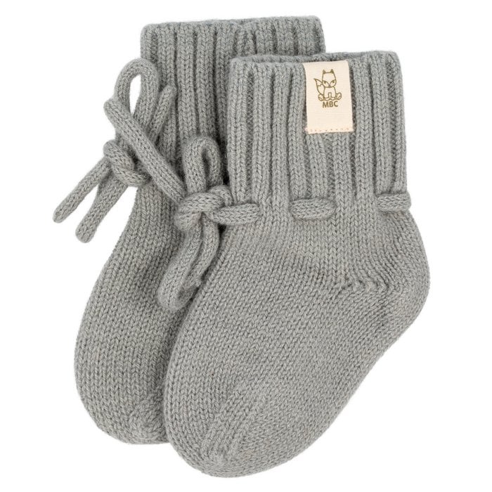 Merino Wol Baby Slofjes - Sage